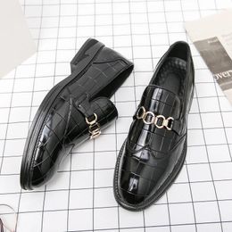 Dress Shoes Men Casual Leather Oxford Comfortable Gentleman's Stylish Business Formal Flats 38-48 Zapatos Hombre