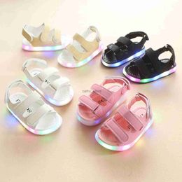 Athletic Outdoor Kids Girls Luminous Toddler Boys Sandals Summer Baby Shoes Sport Baby Shoes Girls Sandals Girls Toddler Size 13 Girls ShoesL231221