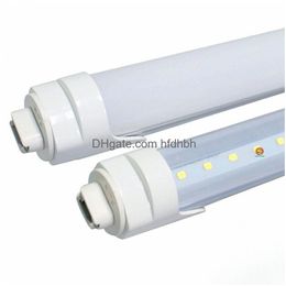 Led Tubes T8 Tube Light R17D 8Ft 45W 2.4M Fluorescent Lamp Rotating Smd2835 192Leds 4800Lm Ac100-305V 3000K 6000K Clear/Frosted Er D Dht3P