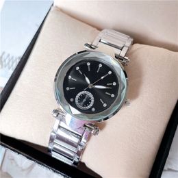 Fashion Full Brand Wrist Watches Women Girl Diamond Dial Style Steel Metal Band Quartz Luxury Clock Di41