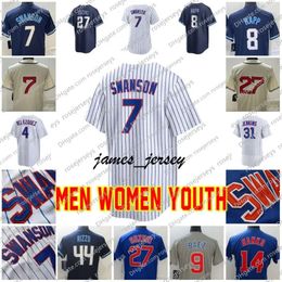 Jam Custom 2023 Dansby Swanson Jersey Seiya Suzuki Cody Bellinger Andrelton Simmons Nick Madrigal Ian Happ Marcus Stroman Willson Sosa Men Women