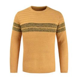 Men's Sweaters 2023 Autumn/Winter New Men's Colour Block Stripe Casual Loose Large Round Neck Sweater Men's Pullover Knitwear J231220