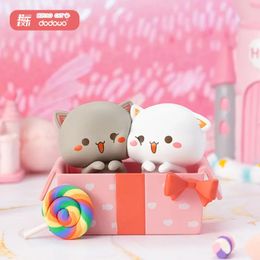 Mitao Cat Kawaii Blind Box Toys Cute Cat Lucky Mystery Box Anime Action Figures Animal Figure Model Ornaments Kid Birthday Gift 231220