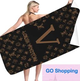 Towel Top European designer bath towel comfortable towel portable towel 80160CM full letter printed beach towel wholesale