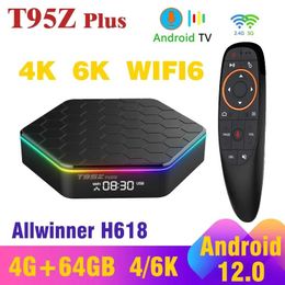 Box T95Z PLUS Android 12.0 Smart TV BOX Allwinner H618 4G 32G 64G 6K 4K 3D BT 5G Dual WIFI6 Media Player Set top box