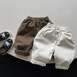 Trousers Winter Baby Fleece Warm Children Solid Casual Pants Plus Velvet Kids Toddler Boys Girls Loose Versatile Harem