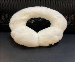 Good Quality Earmuffs Real rabbit fur plus velvet winter warm fashion earmuffs soft 2 colors Classic style6459975