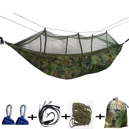 Mosquito net outdoor double hammock holiday beach mosquito net parachute cloth hammock255V