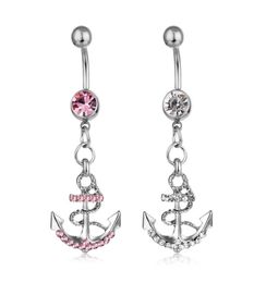 D0438 The anchor style Belly Button Navel Rings mix colors ring body piercing jewelry4961824