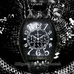 High Quality Cheap BLACK CROCO PVD Black With Dial Mens Watch Quartz Chronograph Snakeskin Pattern Lather Strap Cheap Watches2614