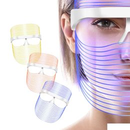 Face Care Devices Device S Whitening Fade Wrinkles Home Mask Essence Auxiliary Instrument Mtifunctional Seven Color Light Beauty 23112 Dh3Tb