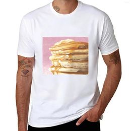 Men's Polos Pancakes 2023 T-Shirt Short Sleeve Tee Graphics T Shirt Mens Clothing