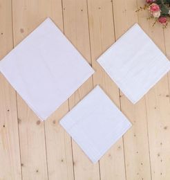 Big size 4343cm White Dinner Handkerchief Pure Kitchen Handkerchief Pure Color Small Square Cotton Sweat Towel Plain Handkerchief5741705