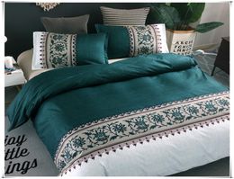 Designer Bed Comforters Sets Simple Luxury King Size Bedding Set Jacquard Floral Printed Bed Linen Duvet Cover Sets Quilt Covers B8857589