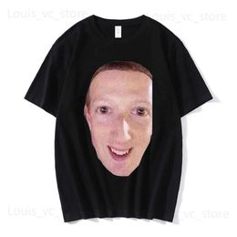 Men's T-Shirts Cursed Zucc T Shirt 100% Pure Cotton Funny Cursed Meme Mark Zuckerberg Graphic Short Sleeve T Shirts Plus Size Tops Streetwear T231221