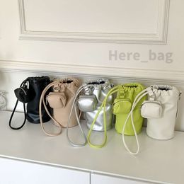 Mini Bucket Bag Women's Design Wallets Fashionable Drawstring Shoulder Messenger Bags Sacs