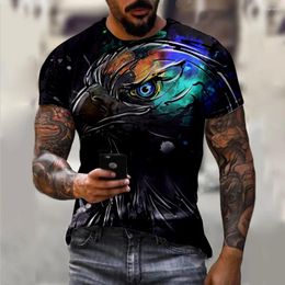 Men's T Shirts T-Shirt For Men Animal Clothing 3D Full Printing TShirts Summer Tops Short Sleeve Fashion Hip Hop Oversized Tee Streetwear