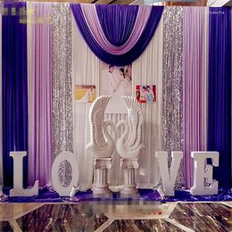 Party Decoration Beautiful 10FT Shiny Sequin Swag Ice Silk Wedding Backdrop Curtain For Christmas/Wedding/Party Pography