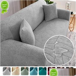 Chair Covers New Waterproof Jacquard Sofa Ers 1/2/3/4 Seats Solid Couch Er L Shaped Protector Drop Delivery Home Garden Home Textiles Dh72Y