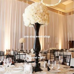 latest quality black trumpet shape table decor 11vase for wedding Centrepieces wedding vase2134