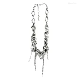 Chains Pentagram Choker Necklace Alloy Material Star Tassel Y2k Jewellery Gift For Girl Women