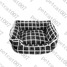 Black Plaid Dog Bed Kennels Letter Print Pet Nest Pens Small Large Dogs Kennel Beds Supplies242i