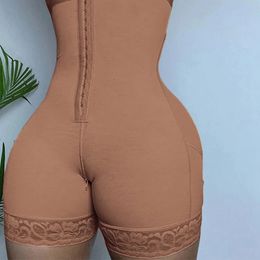 High Compression Hip lift Women S Shapewear Sexy Lingerie Waist Trainer Women Lace Firm Zipper Control Bodysuit 231220