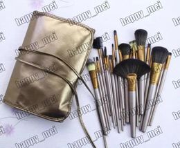 Brushes Factory Direct DHL Free Shipping New Makeup Brushes Nude 24 Pieces Brush With Leather Pouch!