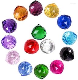 Chandelier Crystal 1 Piece All Colors 30mm Glass Faceted Balls For Chandeliers Shinning Prism Suncatcher Home Decoration