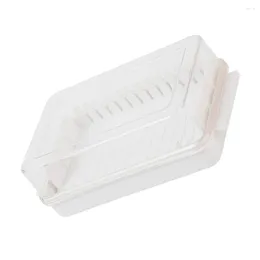 Dinnerware Sets Appetiser Plates Butter Cutting Box Clear Plastic Container Cheese Slice Storage Cases