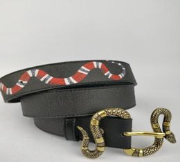 Designer Belt Luxury Big Snake Buckle Belts Fashion Men Women Real Leather Belt Width 38cm1386019