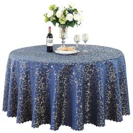 Polyester Jacquard Round Tablecloth Wedding Table Cover Cloth Damask Pattern Table Decoration el Restaurant Party Banquet 231221