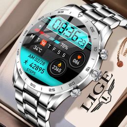 Watches Smart Watches Smartwatch Man AMOLED Full Touch Screen Bluetooth Dial Contacts Sync Heart Rate Healthy Sport Watches Man Smart Watc