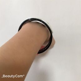 Fashion black and white acrylic hollowed out bracelets C bangle for ladies collection hand rings Jewellery Accessories vip gifts225u