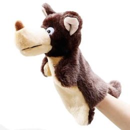 Puppets Plush Toy Hand Puppet Big Bad Wolf Animal Modelling Simulation Doll Parent-child Activity Game Toy WholesaleL231222