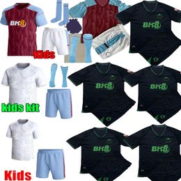 23 24 DIABY Soccer Jerseys Kids Kit Home 2023 2024 AsTOn VilLaS fan Football Shirt Training Away Camisetas MINGS McGINN BUENDIA WATKINS Maillot Foot
