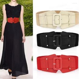 Belts Fashion Wide Waist Elastic Stretch Belt Women's Girdlestrap For Women Lady Clothes KoreanStyle Buckle