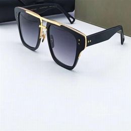 Summer Pilot Sunglasses Metal Gold Black Frame Gray Gradient Lens Sun Glasses Mens Sunglasses Shades uv400 Protection with Box301U
