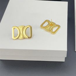 Designer Ear Studs Women Designer Earrings Triomphe Gold Plated Hoops Letter Charm Clip-Ons Earring Party Jewellery Dangle Hoop Earring