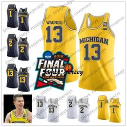 Jam Michigan Woerines #13 Ignas Brazdeikis Wagner 1 Charles Matthews 2 Poole Moritz Zavier Simpson Livers Teske Final Four Basketball Jerseys