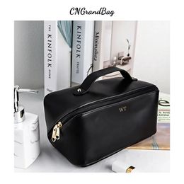 Custom Letters Large Capacity Portable Pillow shaped Makeup Bag Women's Portable Waterproof Wash Storage Bag Travel Cosmetic Bag 231221