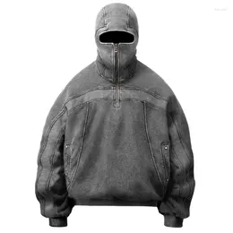 Men's Jackets Spliced Techwear Style Clothes For Women Deconstructed Hoodie Men Fall Coat