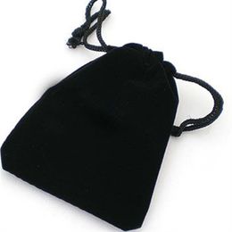 Black Velvet Drawstring Bag 20x30cm8 x 12 inch Makeup Jewellery set Gift Pouch Storage Sack236Z