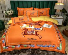 Bedding sets highend home textiles bed sheet quilt cover pillowcase suit classic design horse flower el el wedding Fashion 3534133