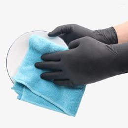 Disposable Gloves 20pcs Black Powder Free Latex Art Glove Mechanic Tattoo Beauty Care Body Guante Desechables Nitril