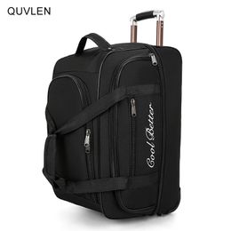 Travel Trolley Bag Large Capacity Wheeled For Men 10kg Carryon Luggage Backpack Unisex Outdoors Trip Waterproof 231221