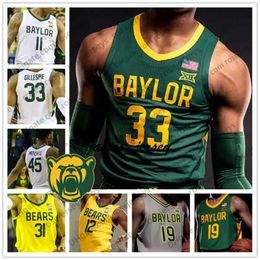 Jam Custom Baylor Bears 2022 Basketball Jersey 4 LJ Cryer 11 Akinjo 10 Adam Flagler 2 Kendall Brown 24 Matthew Mayer 1 Jeremy Sochan Men Women