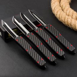 Special Offer High End UT 85 AUTO Tactical Knife D2 Titanium Coating Blade CNC 6061-T6/Carbon Fiber Handle EDC Pocket Gift Knives With Nylon Bag