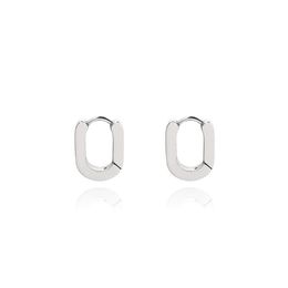 Titanium steel Ear Cuff does not fade minimalist style bold flat oval ring earrings male and female personality street266n