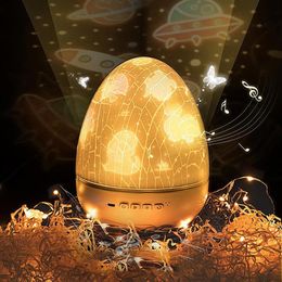 Night Light Dinosaur Eggshell Rotating Projector Romantic Starry Desk Lamp Colors Changing Gift for Children and Party 10253227k